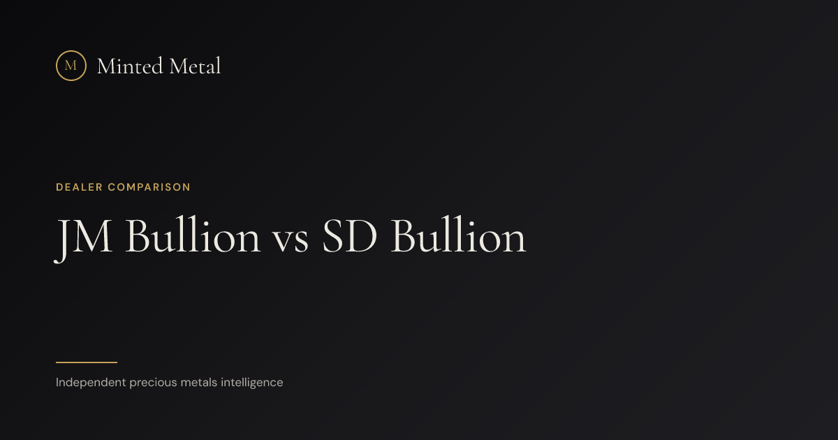 Jm Financial Ranking JM Bullion vs SD Bullion (2026): Premiums & Verdict | Minted Metal